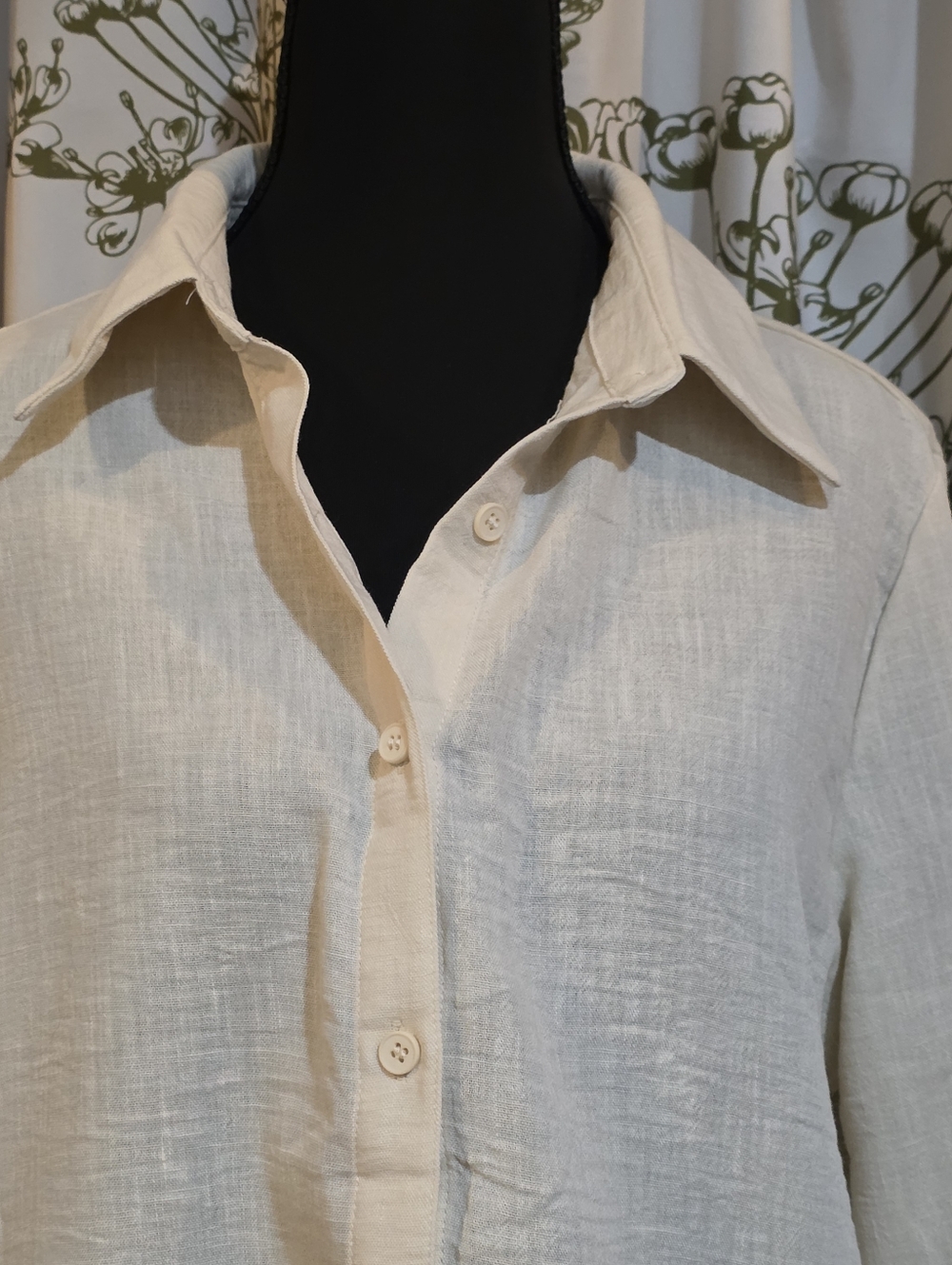 Halara Button Up Linen Like Shirt/Cover Up - Picture 2 of 4